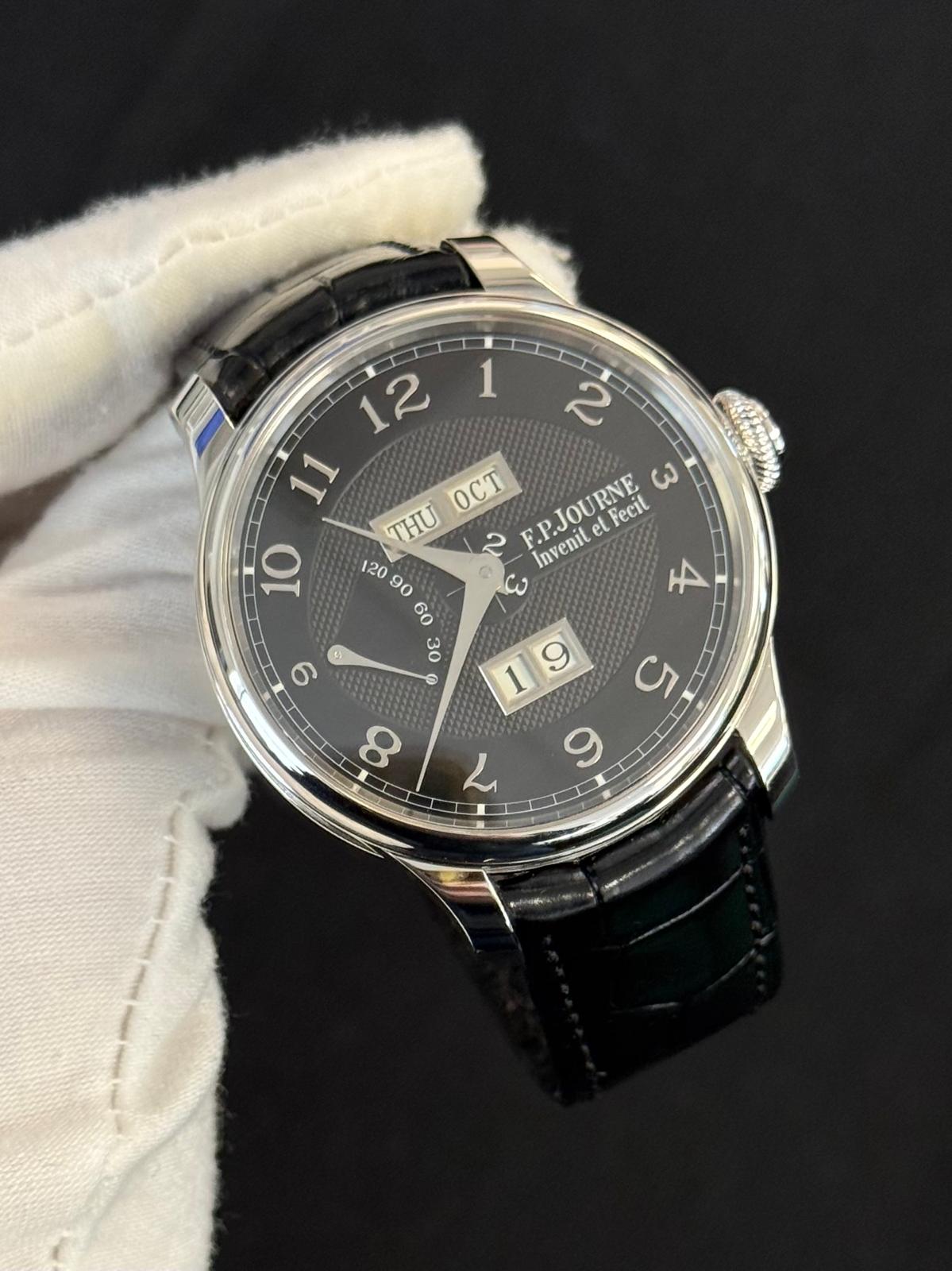 F.P. Journe Quantième Perpétuel Black Label Watch - 40 mm Platinum Case - Black Dial