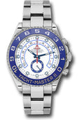 Rolex Steel Yacht-Master II 44 116680 Watch - Matt White Dial with Blue Hands - Unused Watches