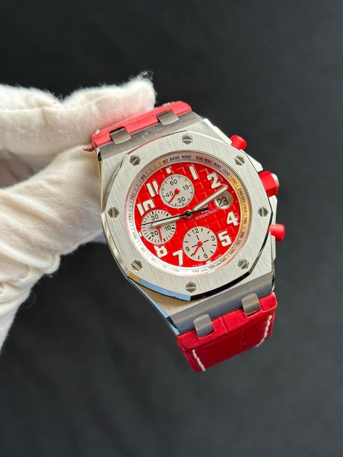 Audemars Piguet Royal Oak Offshore Chronograph 26108ST.OO.D066CR.01 Watch - 42 mm Stainless Steel Case - 'Rhone-Fusterie' Limited Edition