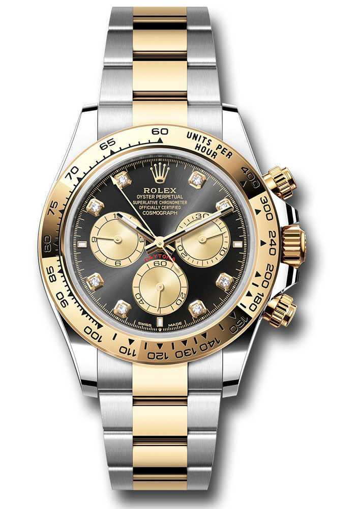 Rolex Yellow Rolesor Cosmograph Daytona 126503 Watch - Fixed Bezel - Black And Golden Diamond Dial - - Unused Watches