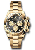 Rolex Yellow Gold Cosmograph Daytona 126508 Watch - Fixed Bezel - Black And Golden Diamond Dial - Oy - Unused Watches