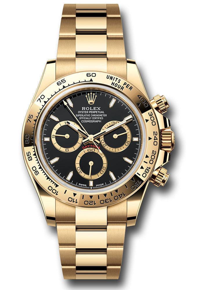 Rolex Yellow Gold Cosmograph Daytona 126508 Watch - Fixed Bezel - Black Index Dial - Oyster Bracelet - Unused Watches