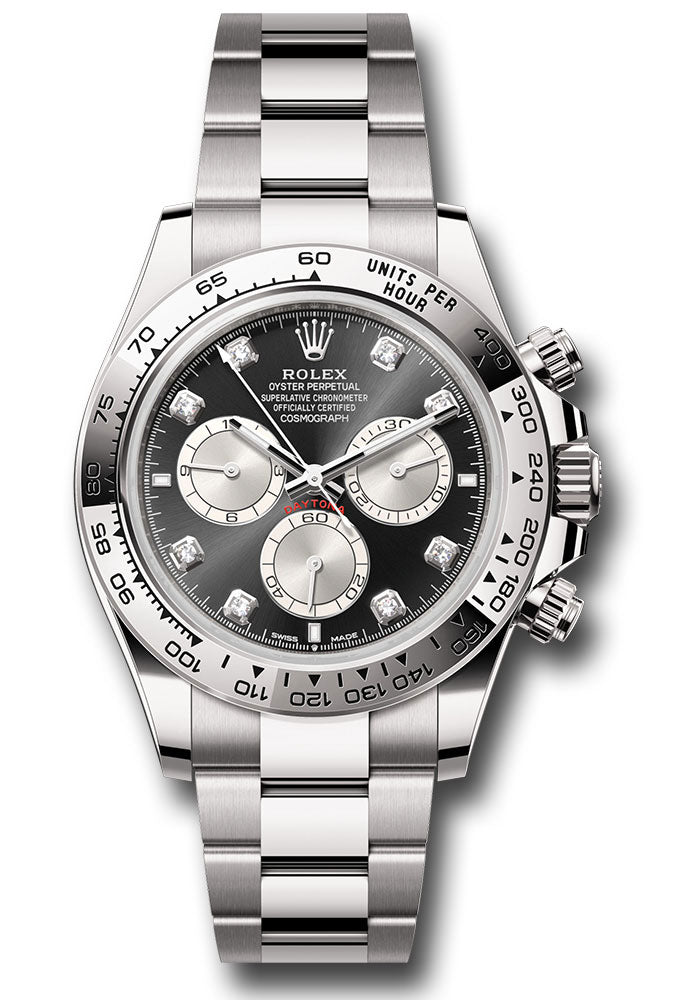 Rolex White Gold Cosmograph Daytona 126509 Watch - Fixed Bezel - Black And Steel Diamond Dial - Oyst - Unused Watches