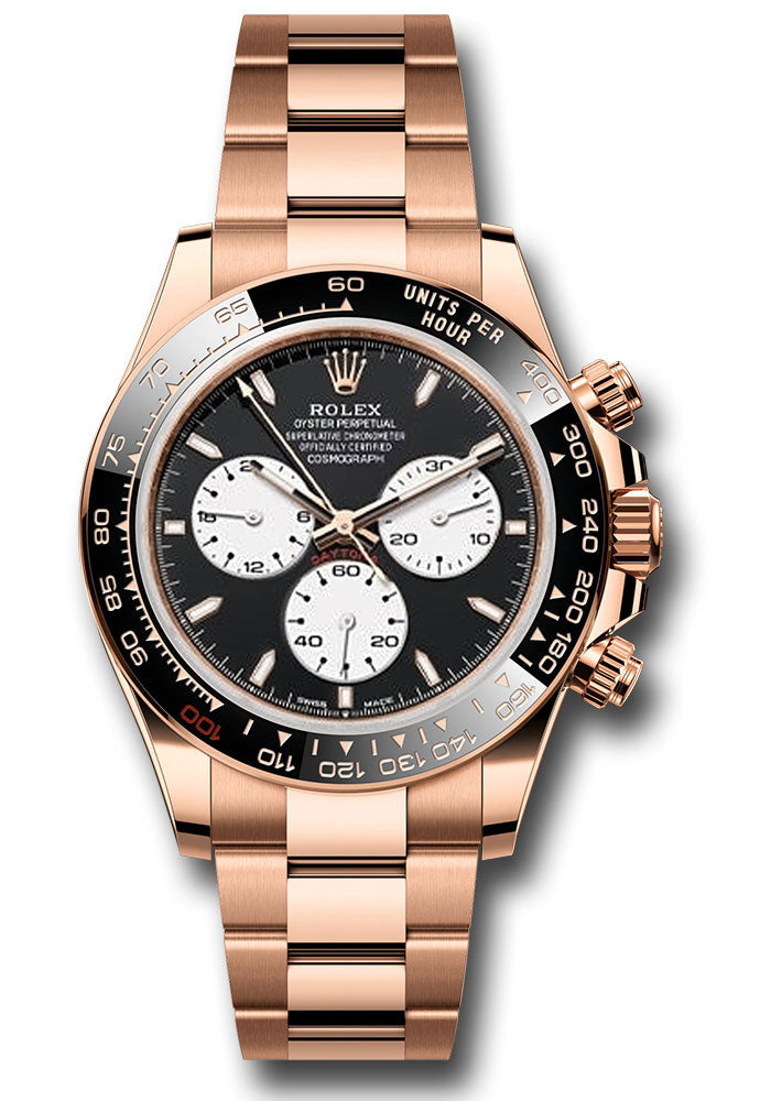 Rolex Everose Gold Cosmograph Daytona 100th Anniversary 24 Hours of Le Mans 126525LN Watch - Black C - Unused Watches