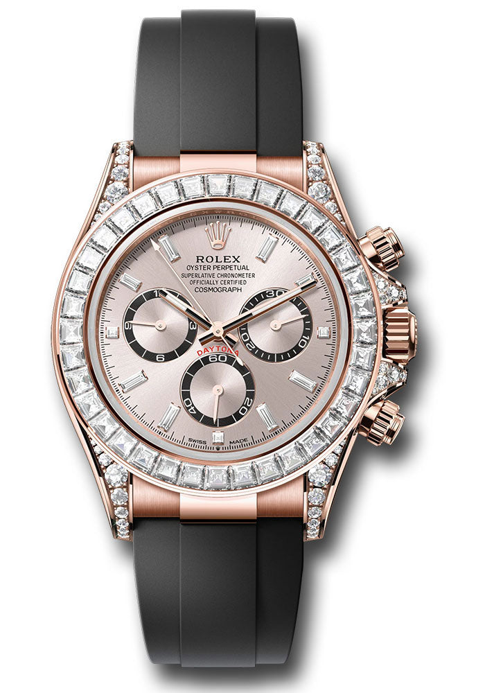 Rolex Everose Gold Cosmograph Daytona 126535TBR Watch - Diamond Lugs - Diamond Bezel - Sundust Black - Unused Watches