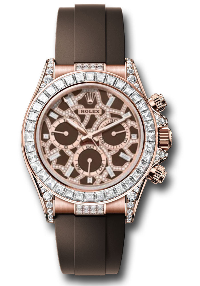 Rolex Everose Gold Cosmograph Daytona 126555TBR Watch - Diamond Lugs - Diamond Bezel - Giraffe Strip - Unused Watches