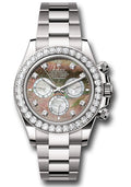 Rolex White Gold Cosmograph Daytona 126579RBR Watch - Diamond Bezel - Black And White Mother-Of-Pear - Unused Watches