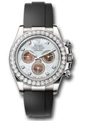 Rolex White Gold Cosmograph Daytona 126589RBR Watch - Diamond Bezel - White And Black Mother-Of-Pear - Unused Watches