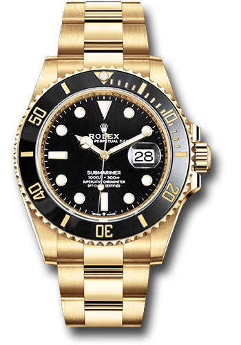 Rolex Yellow Gold Submariner Date 126618LN Watch - Black Bezel - Black Dial - Unused Watches