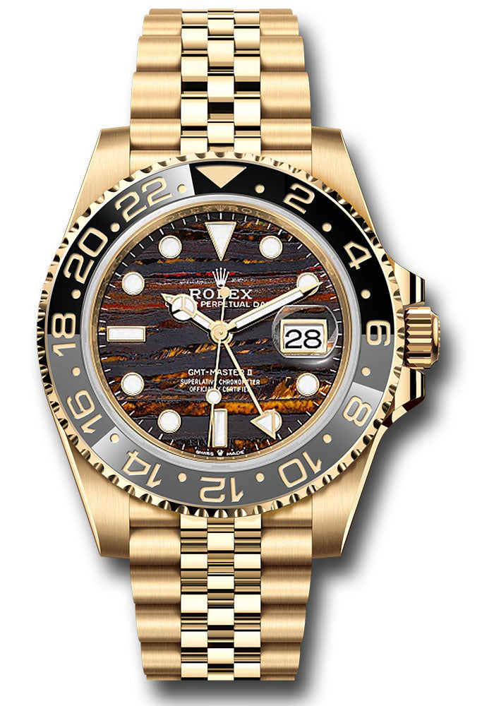 Rolex Yellow Gold GMT-Master II 126718GRNR Watch - Bidirectional Rotatable Bezel - Tiger Iron Dial - - Unused Watches