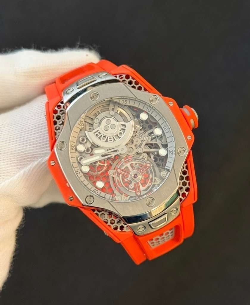 Hublot Big Bang Tourbillon Samuel Ross 428.NX.0100.RX.SRA22 Watch - Titanium Case - Skeleton Dial - Limited Edition