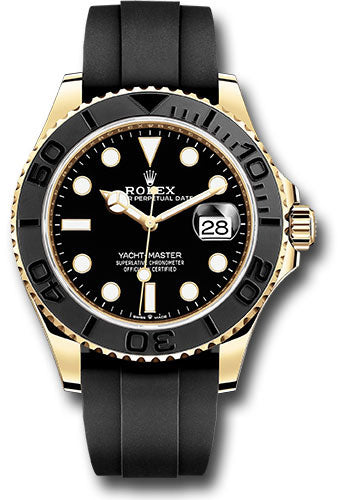 Rolex Yellow Gold Yacht-Master 42 226658 Watch - Black Dial - Oysterflex Strap - Unused Watches