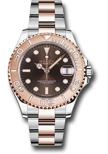 Rolex Steel and Everose Gold Rolesor Yacht-Master 37 268621 Watch - Chocolate Dial - Oyster Bracelet - Unused Watches