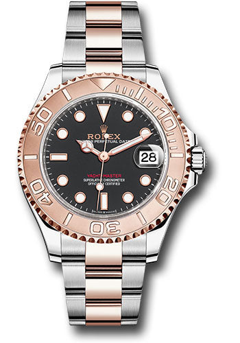 Rolex Steel and Everose Gold Rolesor Yacht-Master 37 268621 Watch - Black Dial - Oyster Bracelet - Unused Watches