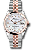 Rolex Steel and Everose Gold Datejust 31 278241 Watch - Domed Bezel - Silver Diamond Dial - Jubilee  - Unused Watches