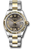 Rolex Steel and Yellow Gold Datejust 31 278273 Watch - Fluted Bezel - Dark Grey Diamond Roman Six Di - Unused Watches
