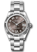Rolex White Rolesor Datejust 31 278274 Watch - Fluted Bezel - Chocolate Diamond Roman 6 Dial - Oyste - Unused Watches