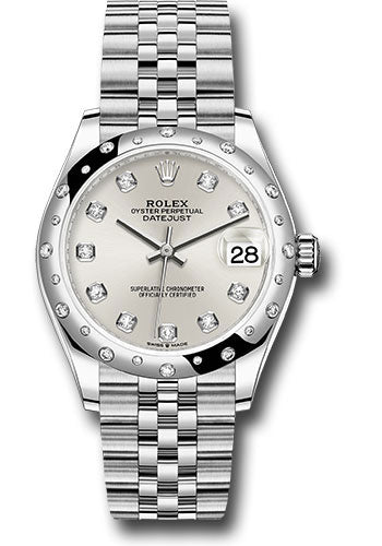 Rolex Steel and White Gold Datejust 31 278344RBR Watch - Domed 24 Diamond Bezel - Silver Diamond Dia - Unused Watches