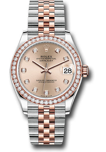 Rolex Steel and Everose Gold Datejust 31 278381RBR Watch - 46 Diamond Bezel - Rosé Diamond Dial - Ju - Unused Watches