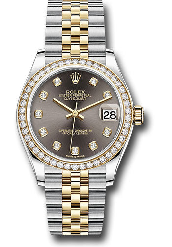 Rolex Steel and Yellow Gold Datejust 31 278383RBR Watch - Diamond Bezel - Dark Grey Diamond Dial - J - Unused Watches