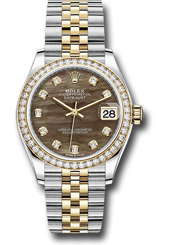 Rolex Steel and Yellow Gold Datejust 31 278383RBR Watch - Diamond Bezel - Dark Mother-of-Pearl Diamo - Unused Watches