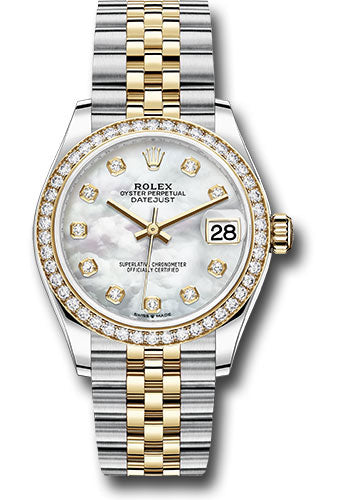 Rolex Steel and Yellow Gold Datejust 31 278383RBR Watch - Diamond Bezel - Mother-of-Pearl Diamond Di - Unused Watches