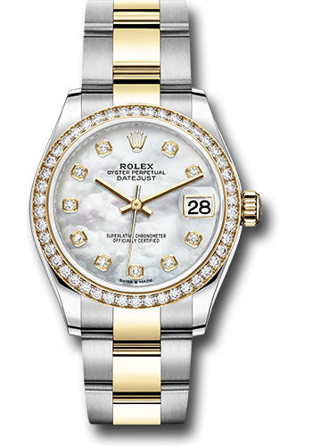 Rolex Steel and Yellow Gold Datejust 31 278383RBR Watch - Diamond Bezel - Mother-of-Pearl Diamond Di - Unused Watches