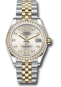 Rolex Steel and Yellow Gold Datejust 31 278383RBR Watch - Diamond Bezel - Silver Diamond Dial - Jubi - Unused Watches