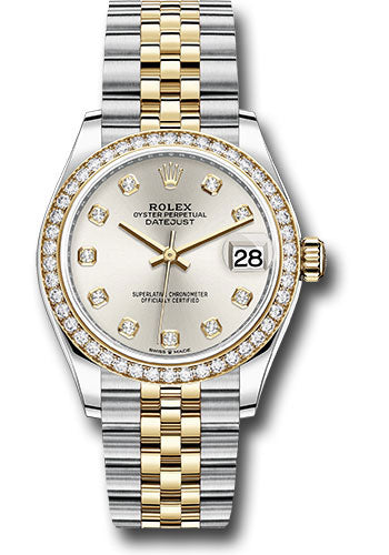 Rolex Steel and Yellow Gold Datejust 31 278383RBR Watch - Diamond Bezel - Silver Diamond Dial - Jubi - Unused Watches