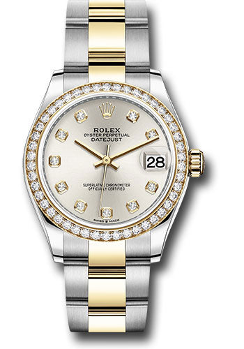 Rolex Steel and Yellow Gold Datejust 31 278383RBR Watch - Diamond Bezel - Silver Diamond Dial - Oyst - Unused Watches