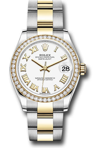 Rolex Steel and Yellow Gold Datejust 31 278383RBR Watch - Diamond Bezel - White Roman Dial - Oyster  - Unused Watches
