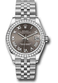 Rolex Steel and White Gold Datejust 31 278384RBR Watch - Diamond Bezel - Dark Grey Roman Dial - Jubi - Unused Watches