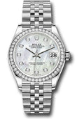 Rolex Steel and White Gold Datejust 31 278384RBR Watch - Diamond Bezel - White Mother-Of-Pearl Diamo - Unused Watches