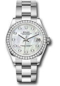 Rolex Steel and White Gold Datejust 31 278384RBR Watch - Diamond Bezel - White Mother-Of-Pearl Diamo - Unused Watches