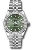 Rolex Steel and White Gold Datejust 31 278384RBR Watch - Diamond Bezel - Mint Green Index Dial - Jub - Unused Watches