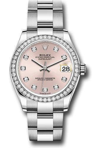 Rolex Steel and White Gold Datejust 31 278384RBR Watch - Diamond Bezel - Pink Diamond Dial - Oyster  - Unused Watches