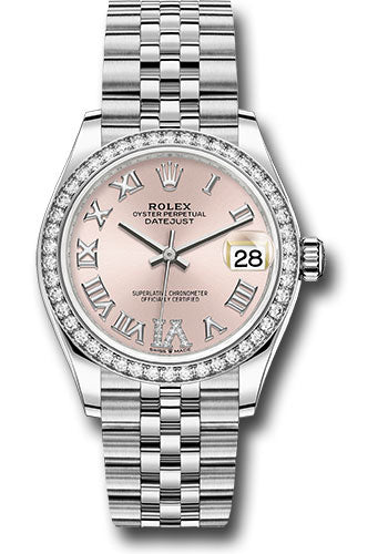 Rolex Steel and White Gold Datejust 31 278384RBR Watch - Diamond Bezel - Pink Roman Diamond 6 Dial - - Unused Watches