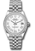 Rolex Steel and White Gold Datejust 31 278384RBR Watch - Diamond Bezel - White Roman Dial - Jubilee  - Unused Watches