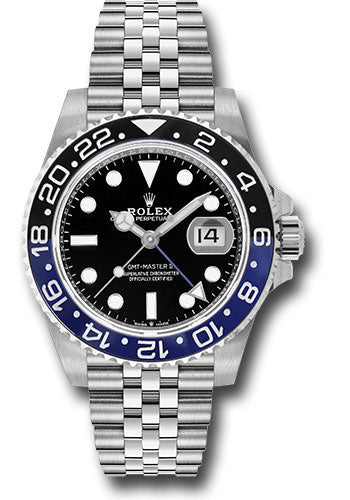 Rolex Steel GMT-Master II 40 126710BLNR Watch - Black And Blue Batman Bezel - Black Dial - Jubilee B - Unused Watches