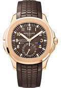 Patek Philippe Aquanaut Travel Time 5164R-001 Watch - 40.8 mm Rose Gold Case - Brown Embossed Dial - Unused Watches