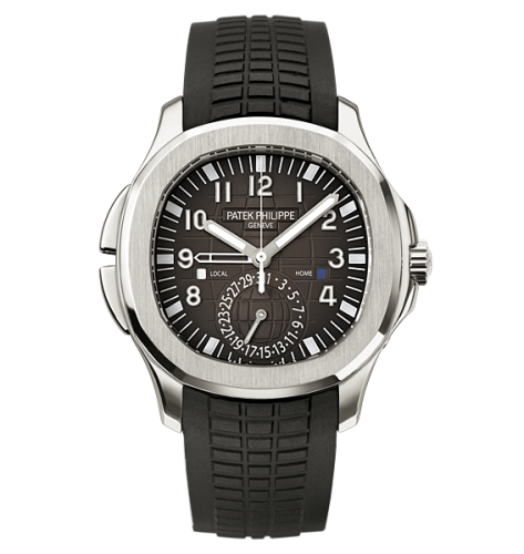 Patek Philippe Aquanaut Travel Time 5164A-001 Watch - 40.8 mm Stainless Steel Case - Black Embossed  - Unused Watches