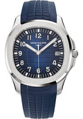 Patek Philippe Aquanaut 5168G-001 Watch - 42.2 mm White Gold Case - Night Blue Embossed Dial - Unused Watches