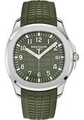 Patek Philippe Aquanaut 5168G-010 Watch - 42.2 mm White Gold Case - Khaki Green Embossed Dial - Unused Watches
