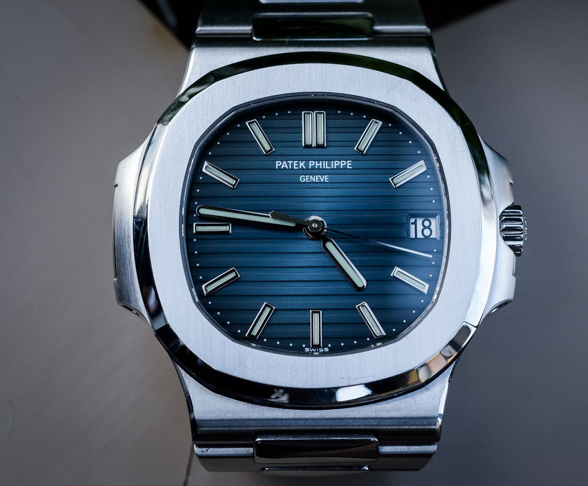 Patek Philippe Nautilus 5711/1A-010 Watch - 40 mm Stainless Steel Case - Blue Sunburst Dial - Unused Watches